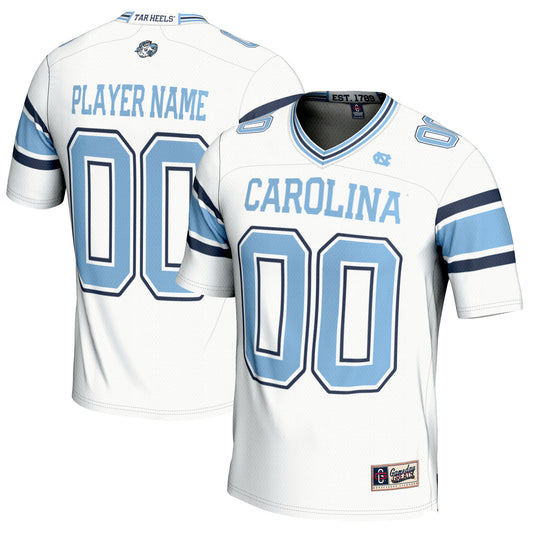 Youth GameDay Greats White North Carolina Tar Heels NIL Pick-A-Player Football Jersey