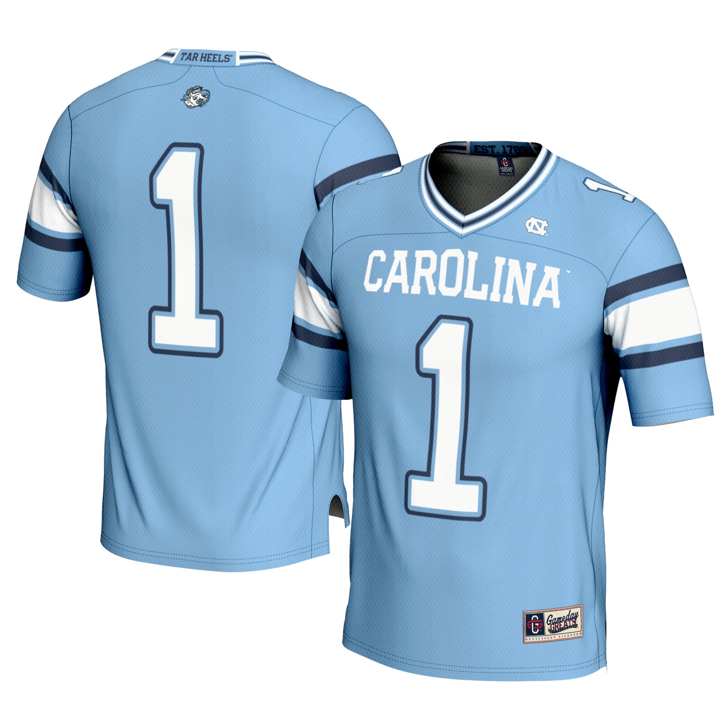 Youth GameDay Greats Carolina Blue North Carolina Tar Heels #1 Football Jersey