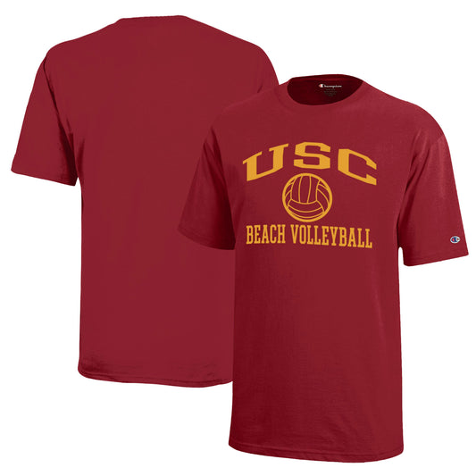 Youth Champion Cardinal USC Trojans Beach Volleyball Icon Jersey T-Shirt