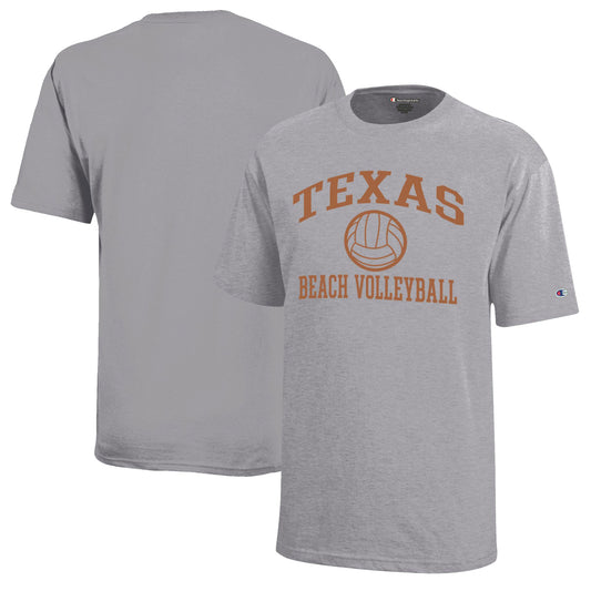 Youth Champion Gray Texas Longhorns Beach Volleyball Icon Jersey T-Shirt