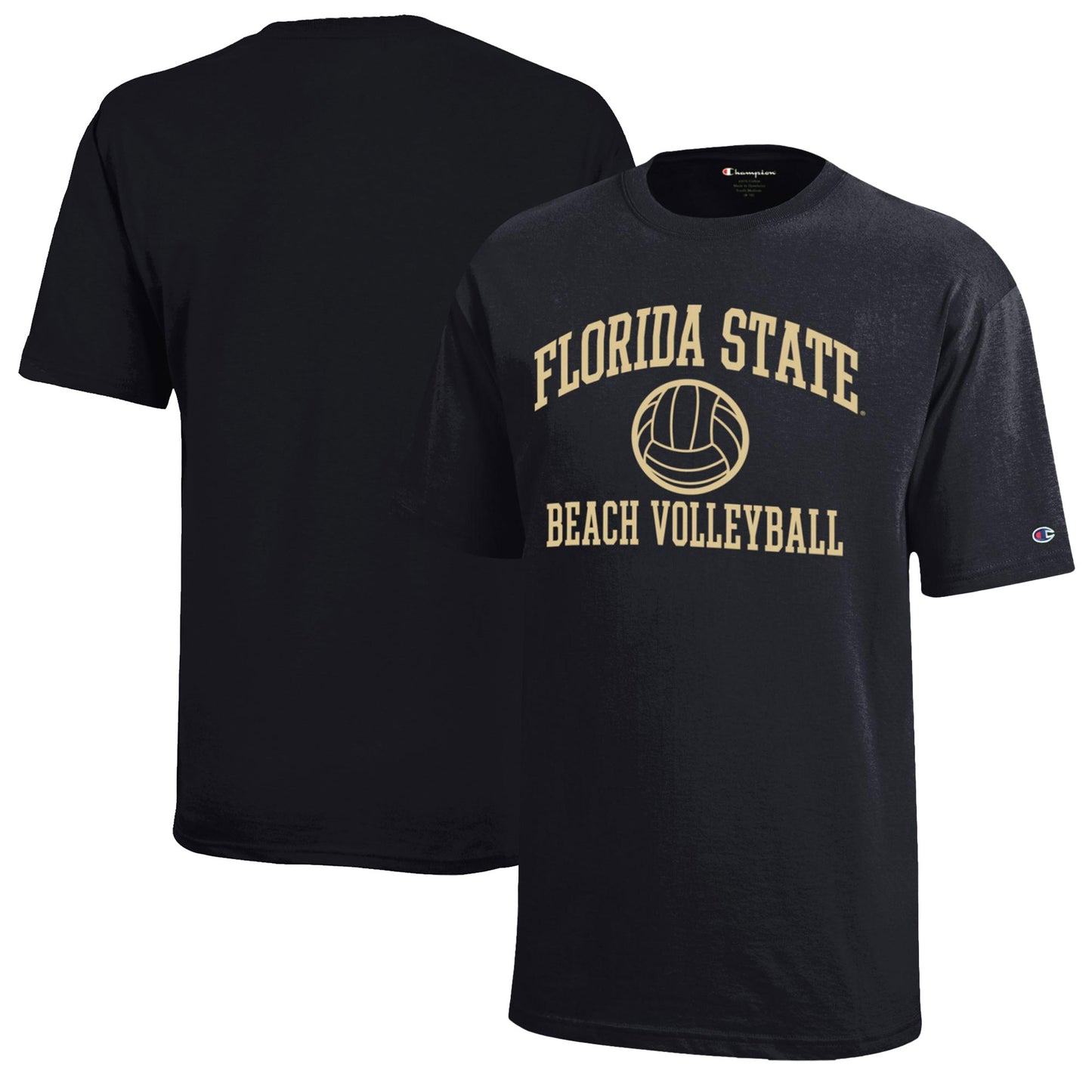 Youth Champion Black Florida State Seminoles Beach Volleyball Icon Jersey T-Shirt