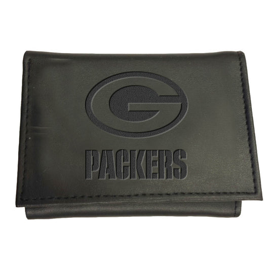 Black Green Bay Packers Hybrid Tri-Fold Wallet