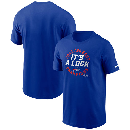 Men's Nike  Royal Buffalo Bills 2023 AFC East Division Champions Locker Room Trophy Collection T-Shirt