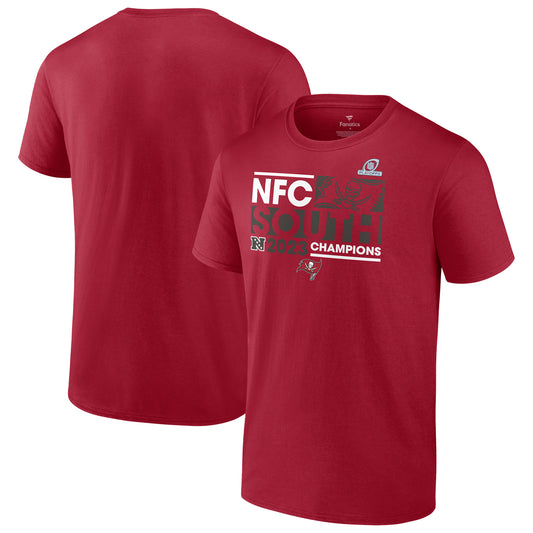 Men's Fanatics Red Tampa Bay Buccaneers 2023 NFC South Division Champions Conquer T-Shirt