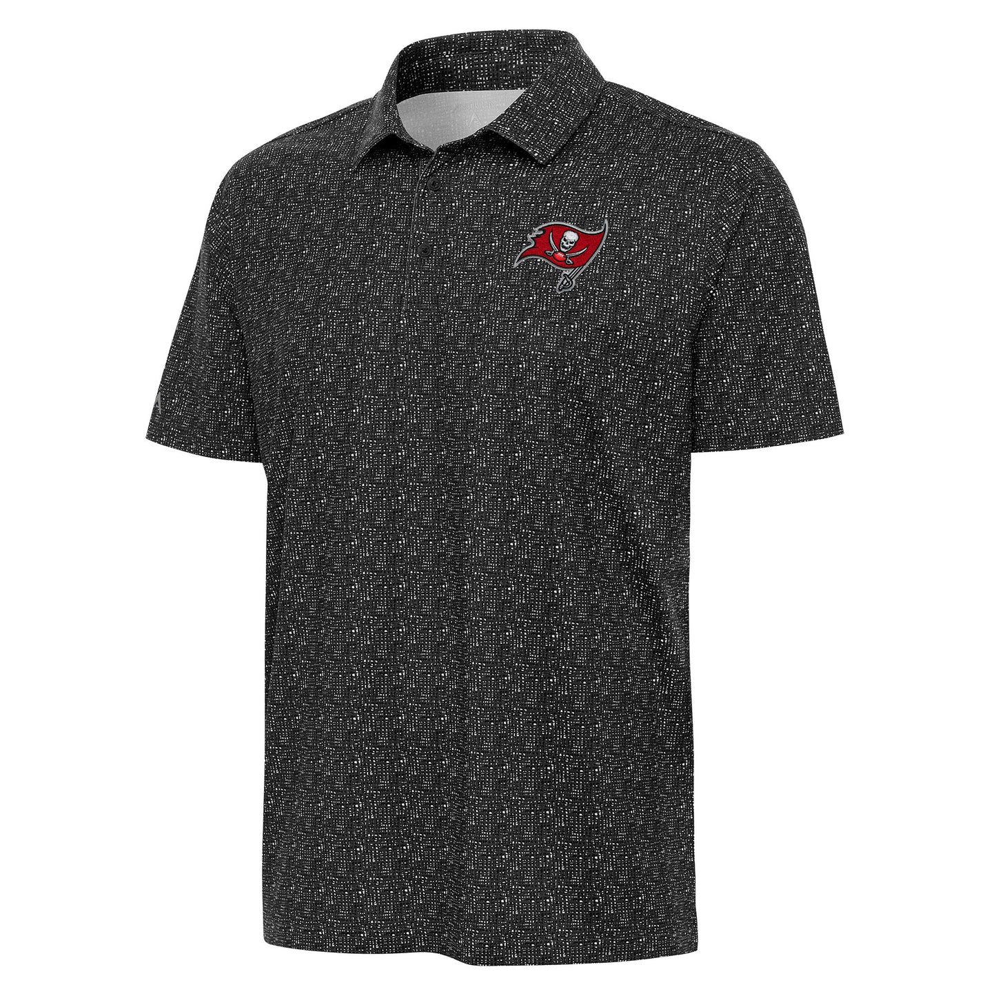 Men's Antigua  Black Tampa Bay Buccaneers Figment Polo