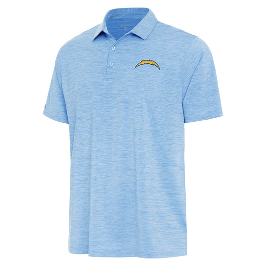 Men's Antigua  Heather Powder Blue Los Angeles Chargers Layout Polo
