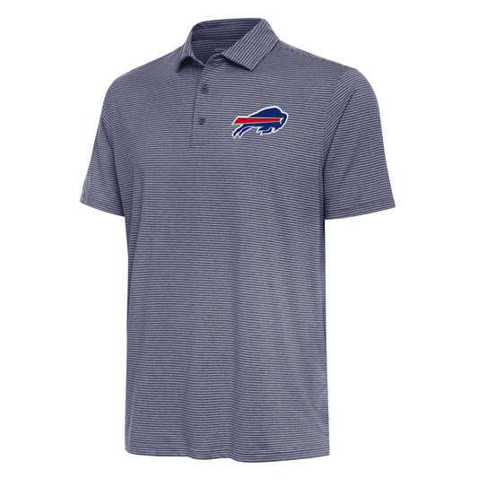 Men's Antigua  Heather Navy Buffalo Bills Scheme Polo