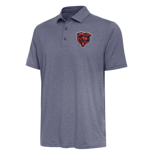 Men's Antigua  Heather Navy Chicago Bears Scheme Polo