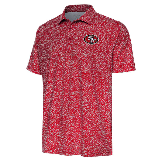 Men's Antigua  Scarlet San Francisco 49ers Terrace Polo