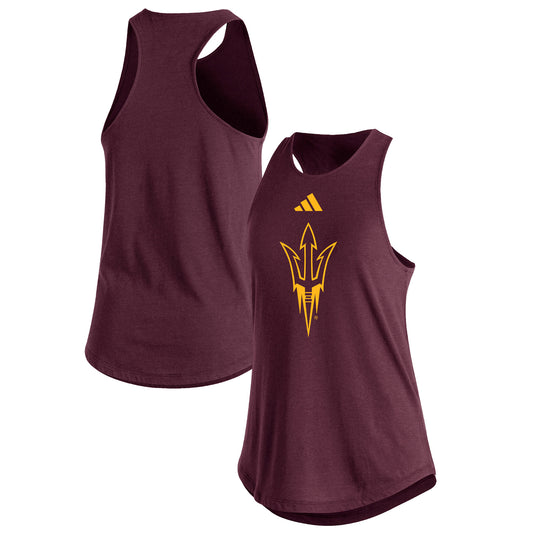 Women's adidas  Maroon Arizona State Sun Devils Fashion Tank Top