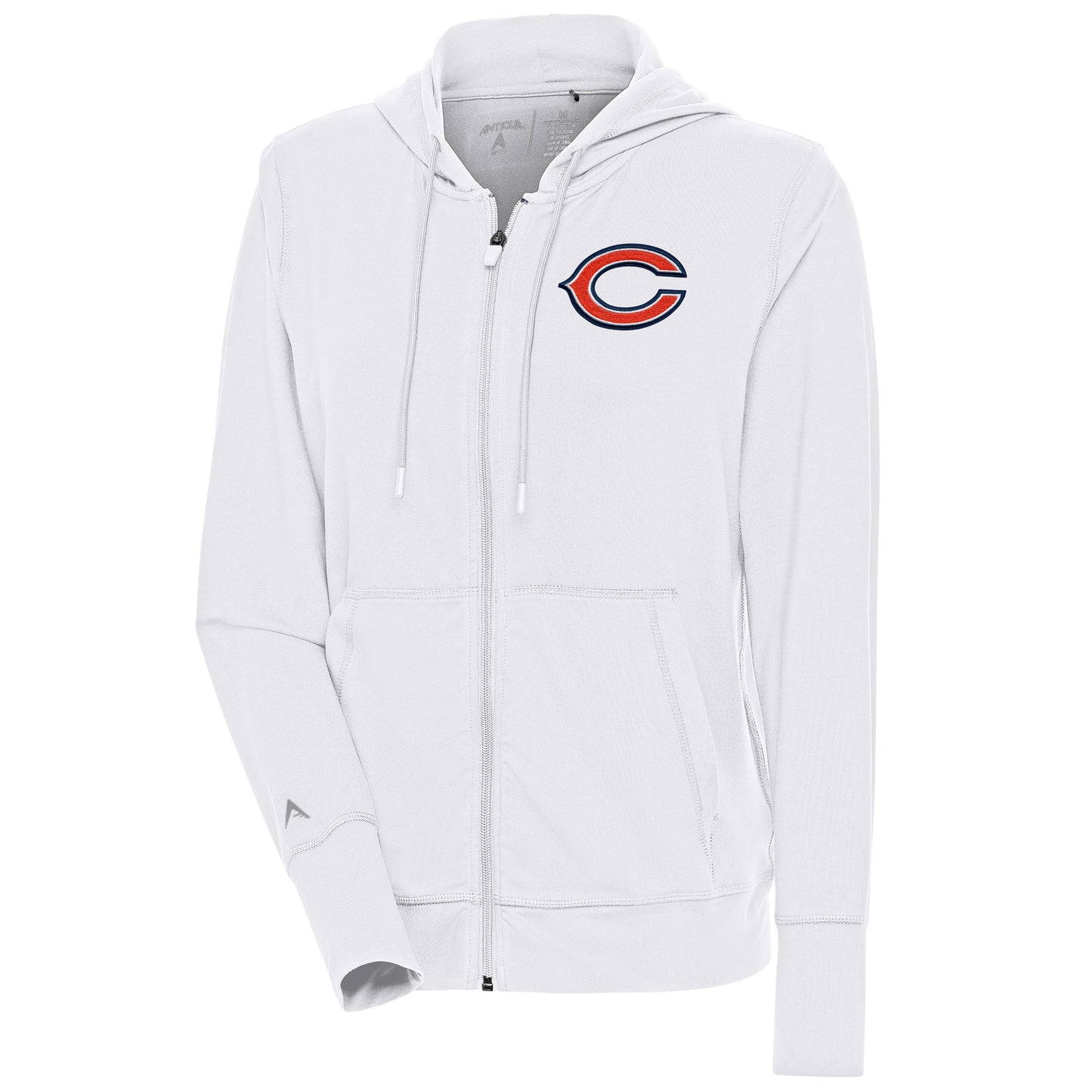 Women's Antigua  White Chicago Bears Moving Full-Zip Jacket