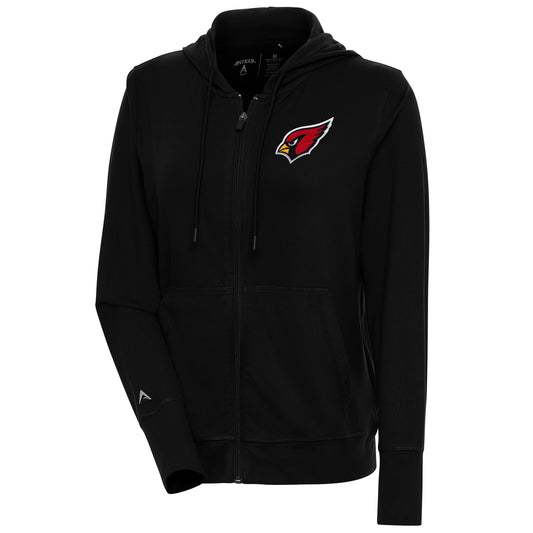 Women's Antigua  Black Arizona Cardinals Moving Full-Zip Jacket