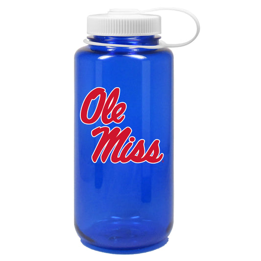 Navy Ole Miss Rebels 32oz. Nalgene Sustainable Wide Mouth Water Bottle