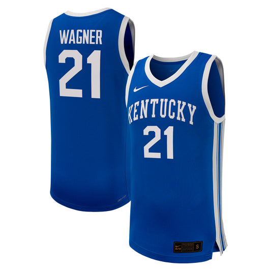 Men's Nike D.J. Wagner Royal Kentucky Wildcats NIL Basketball Replica Player Jersey