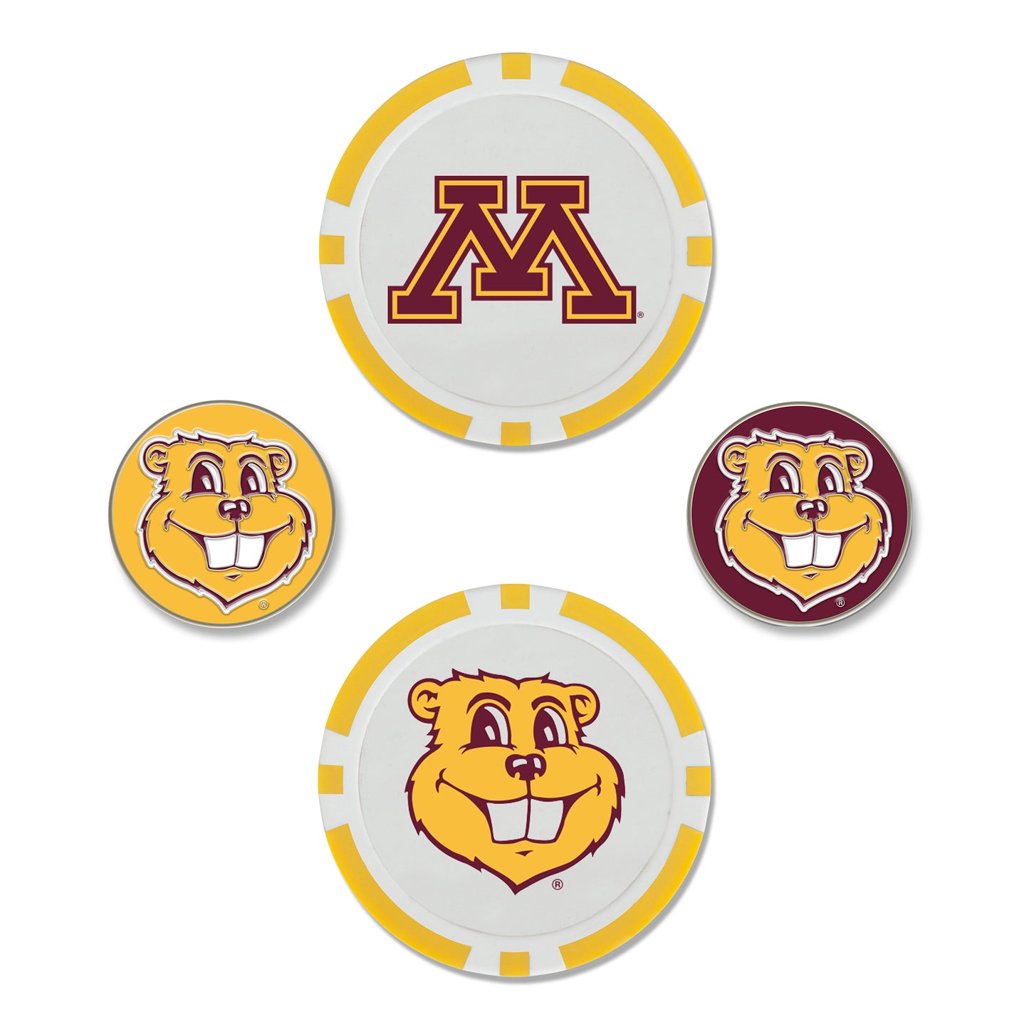 WinCraft Minnesota Golden Gophers 4-Pack Ball Markers Set