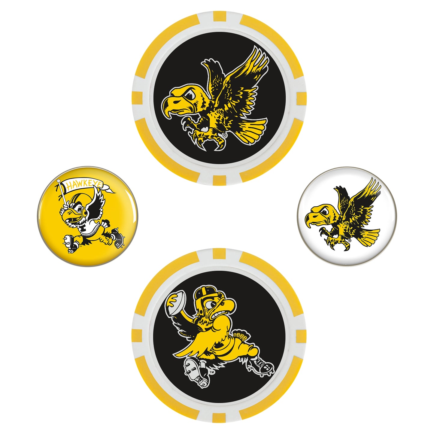 WinCraft Iowa Hawkeyes 4-Pack Ball Markers Set