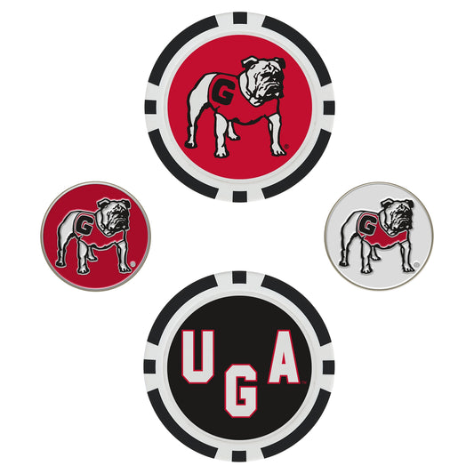 WinCraft Georgia Bulldogs 4-Pack Ball Markers Set