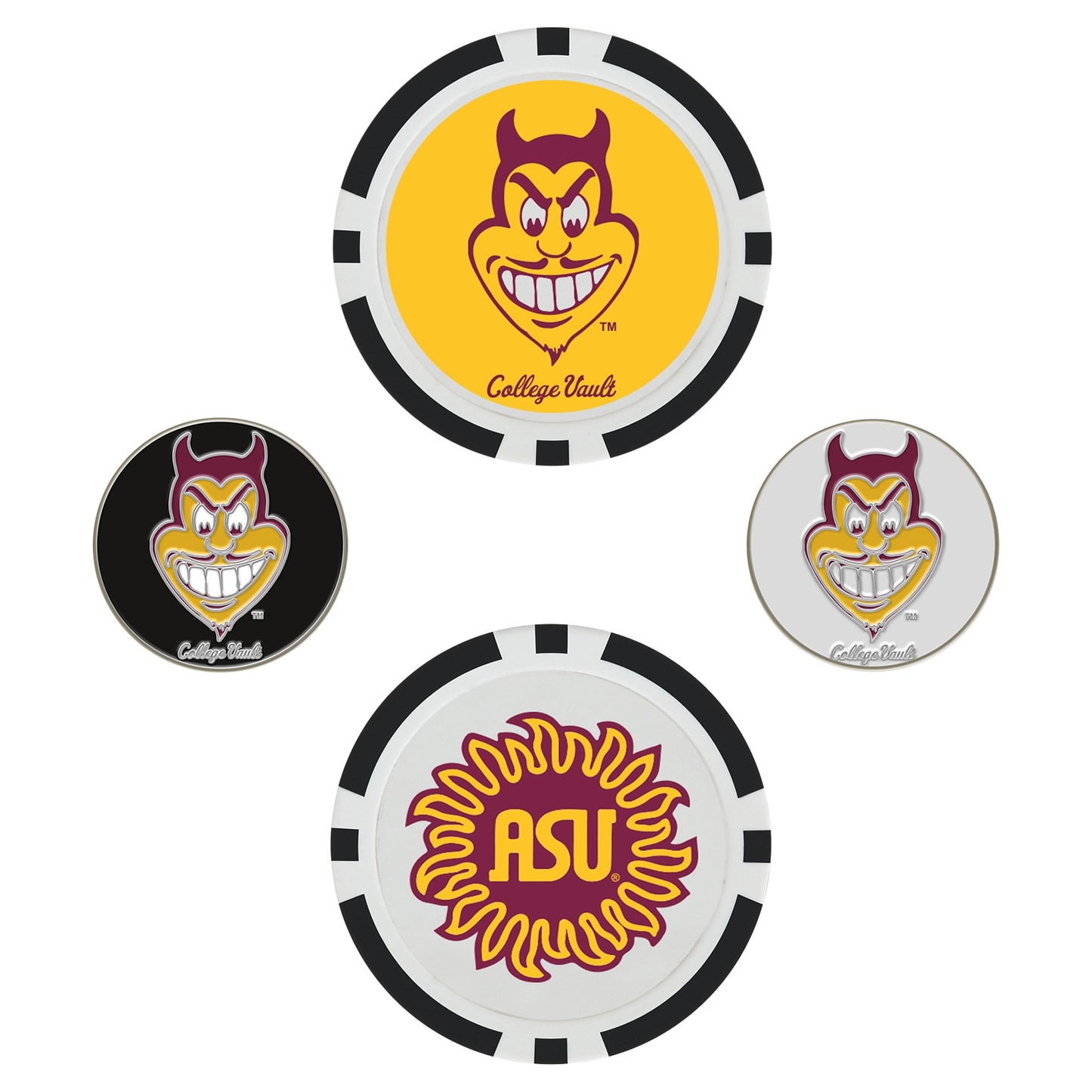 WinCraft Arizona State Sun Devils 4-Pack Ball Markers Set