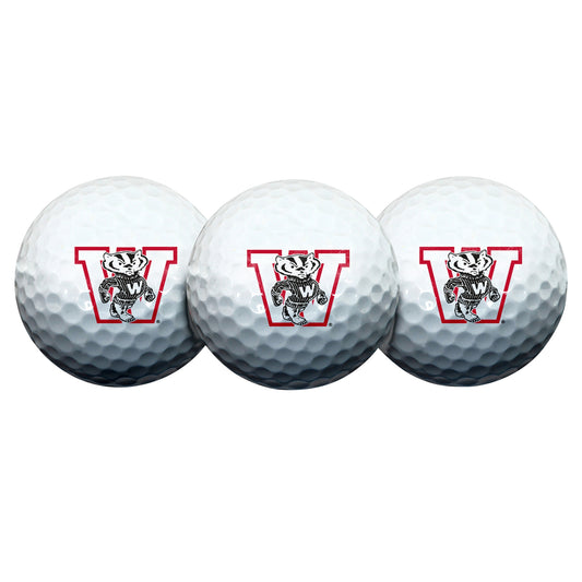 WinCraft Wisconsin Badgers 3-Pack Golf Ball Set