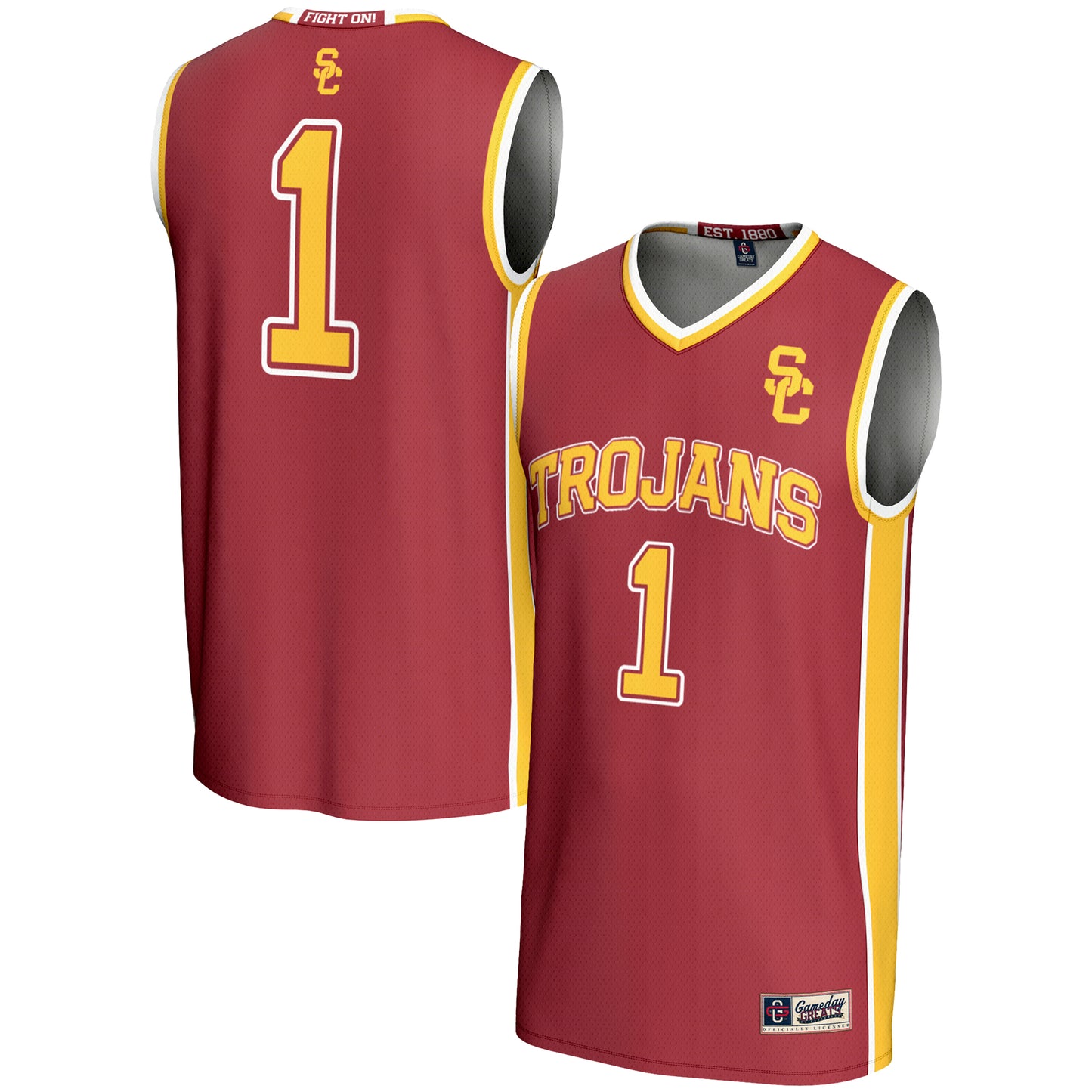 Youth GameDay Greats #1 Cardinal USC Trojans Lightweight Basketball Jersey