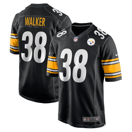 Men's Nike Mykal Walker  Black Pittsburgh Steelers Team Game Jersey