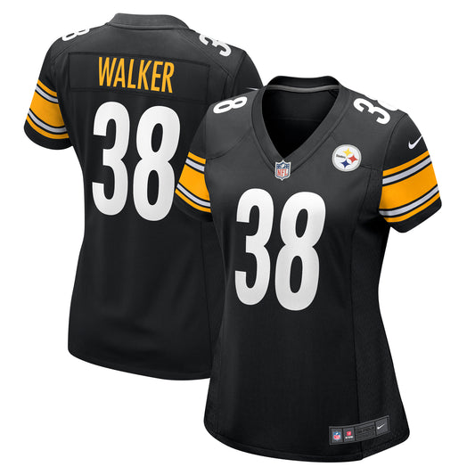 Women's Nike Mykal Walker  Black Pittsburgh Steelers Team Game Jersey