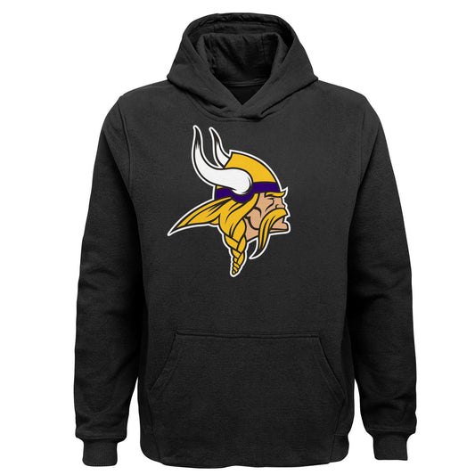 Youth Black Minnesota Vikings Team Logo Pullover Hoodie