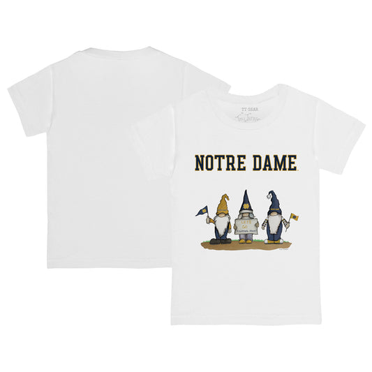 Infant Tiny Turnip  White Notre Dame Fighting Irish Gnomes T-Shirt