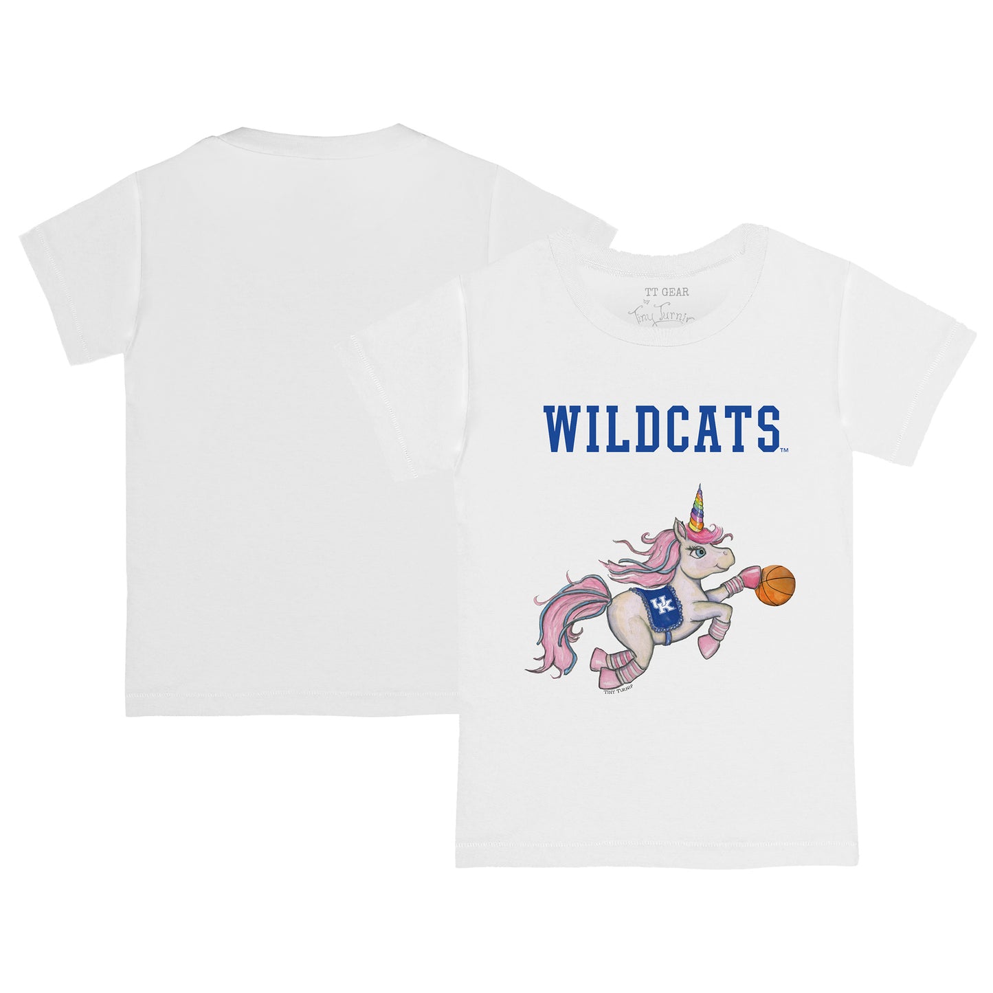 Youth Tiny Turnip  White Kentucky Wildcats Unicorn T-Shirt