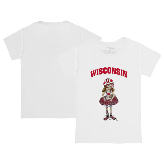 Infant Tiny Turnip  White Wisconsin Badgers  T-Shirt