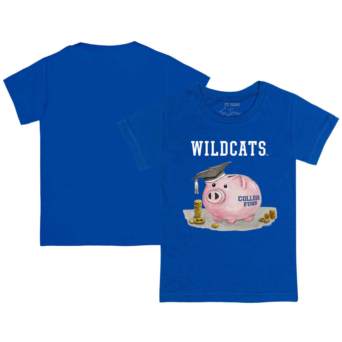 Toddler Tiny Turnip  Royal Kentucky Wildcats Piggy Bank T-Shirt