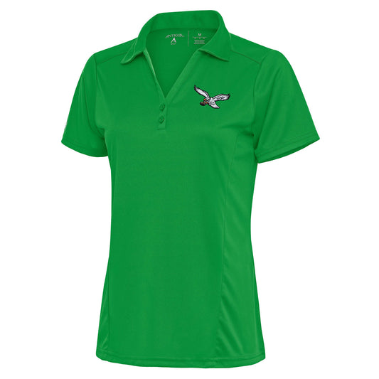 Women's Antigua  Kelly Green Philadelphia Eagles Tribute Polo