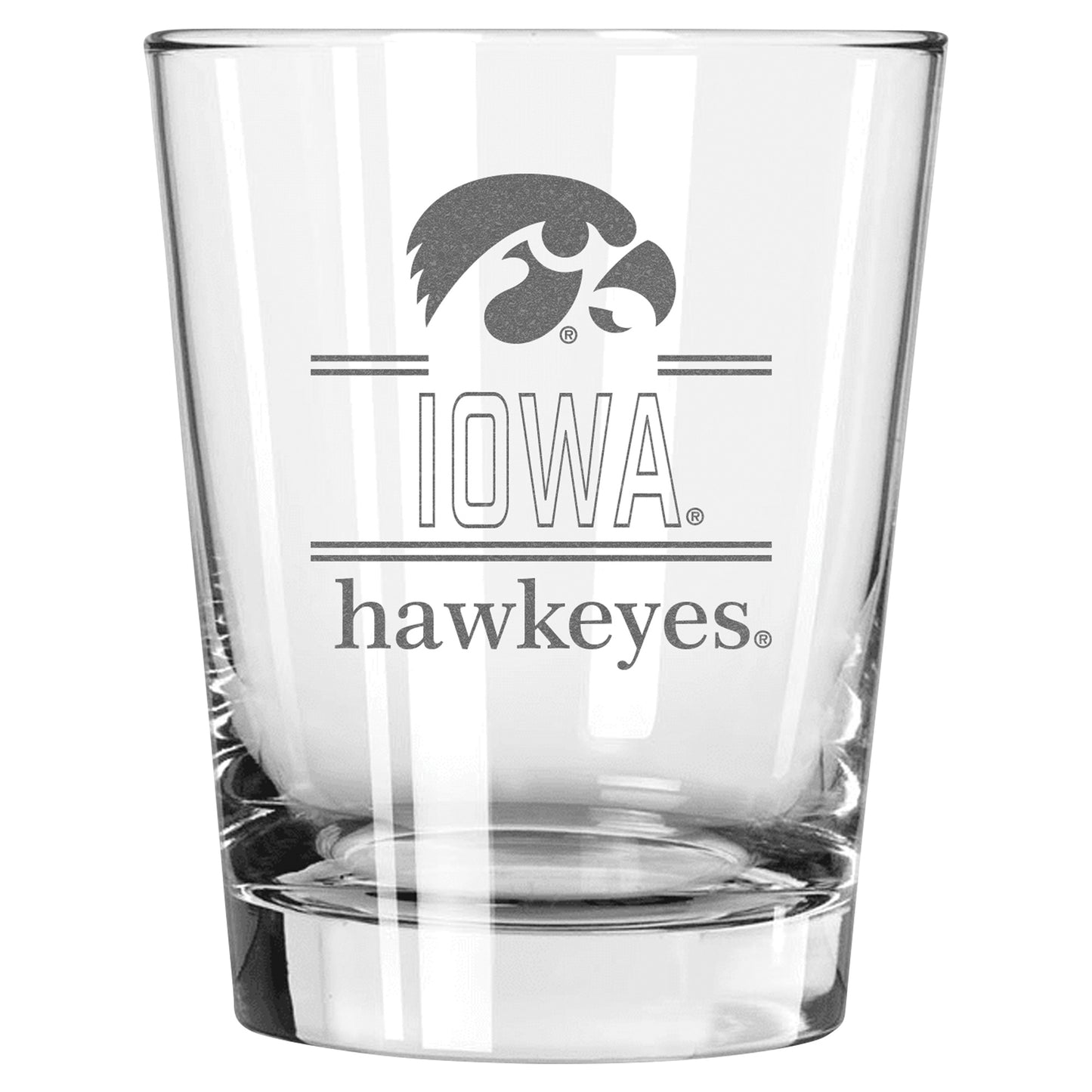 The Memory Company Iowa Hawkeyes 15oz. Double Old Fashioned Glass