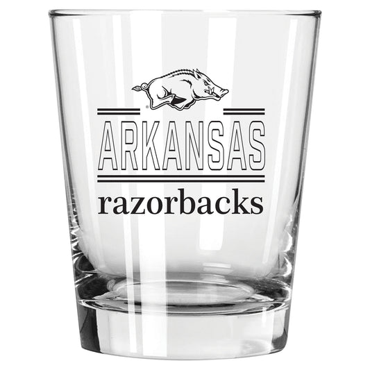 The Memory Company Arkansas Razorbacks 15oz. Double Old Fashioned Glass