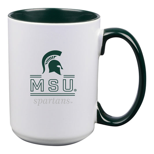 Michigan State Spartans 15oz. Classic Crew Inner Color Ceramic Mug