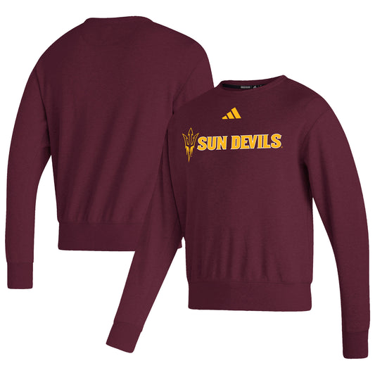 Men's adidas Maroon Arizona State Sun Devils Premium Vintage Pullover Sweatshirt