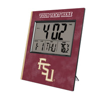 Keyscaper Florida State Seminoles Cross Hatch Personalized Digital Desk Clock