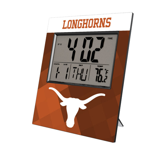 Keyscaper Texas Longhorns Color Block Digital Desk Clock