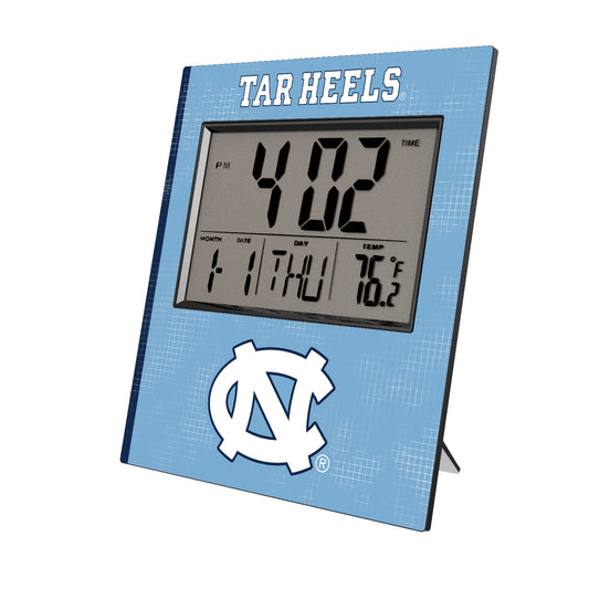 Keyscaper North Carolina Tar Heels Cross Hatch Digital Desk Clock