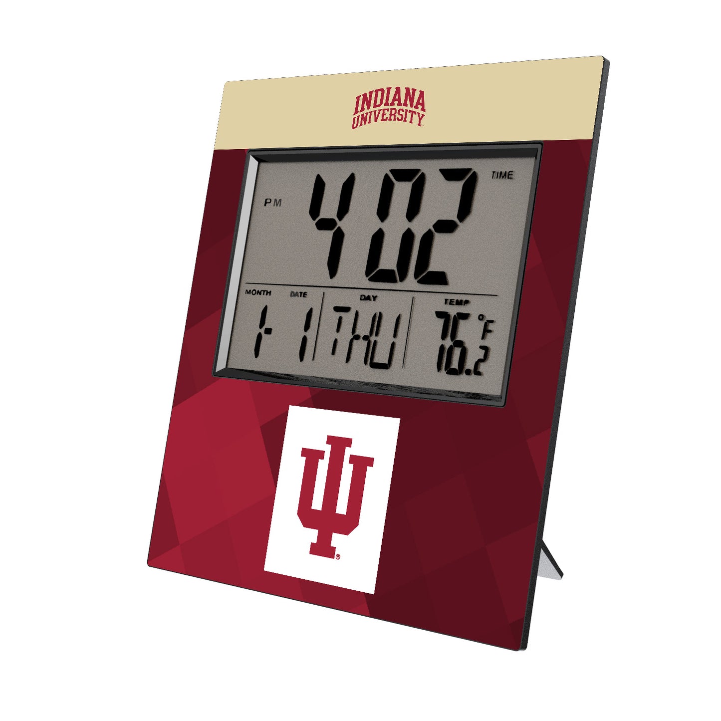 Keyscaper Indiana Hoosiers Color Block Digital Desk Clock