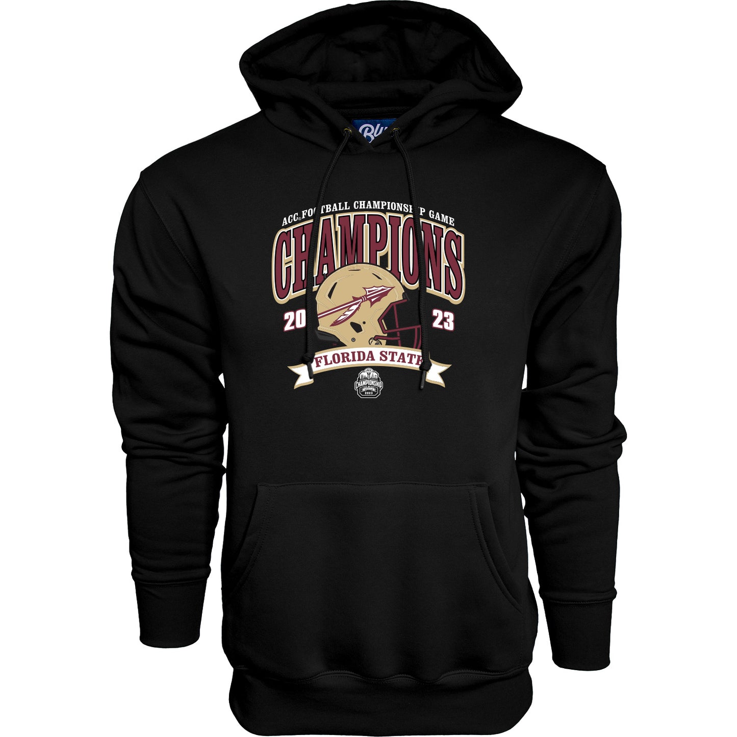 Men's Blue 84  Black Florida State Seminoles 2023 ACC Football Conference Champions Pullover Hoodie