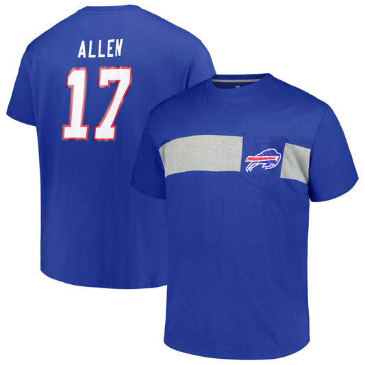 Men's Fanatics Josh Allen Royal Buffalo Bills Big & Tall T-Shirt