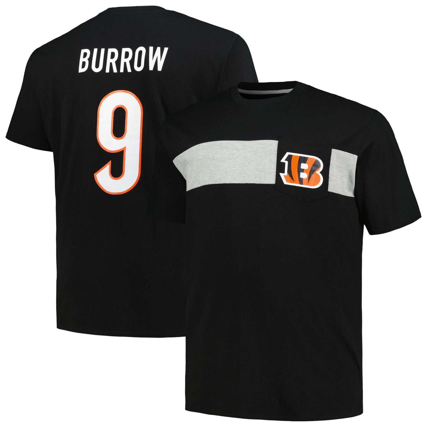 Men's Fanatics Joe Burrow Black Cincinnati Bengals Big & Tall T-Shirt