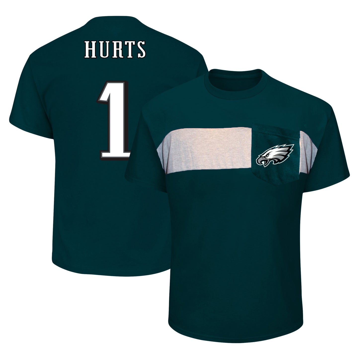 Men's Fanatics Jalen Hurts Midnight Green Philadelphia Eagles Big & Tall T-Shirt