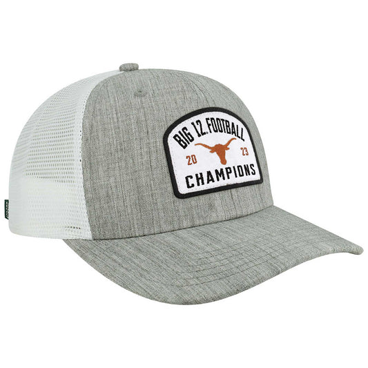 Men's Legacy Athletic  Heather Gray Texas Longhorns 2023 Big 12 Football Conference Champions Adjustable Trucker Hat