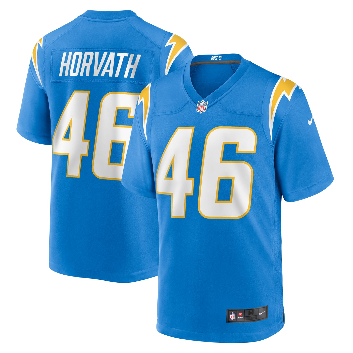 Men's Nike Zander Horvath  Powder Blue Los Angeles Chargers  Game Jersey