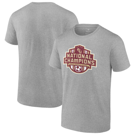 Unisex  Heather Gray Florida State Seminoles 2023 NCAA Women's Soccer National Champions Official T-Shirt