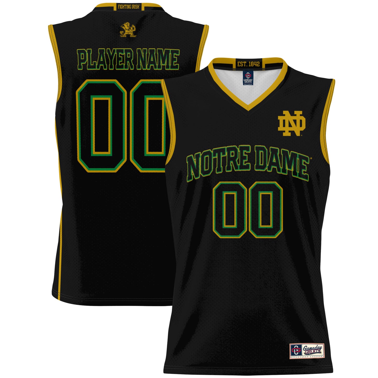 Youth GameDay Greats  Black Notre Dame Fighting Irish NIL Pick-A-Player Lightweight Women's Basketball Jersey