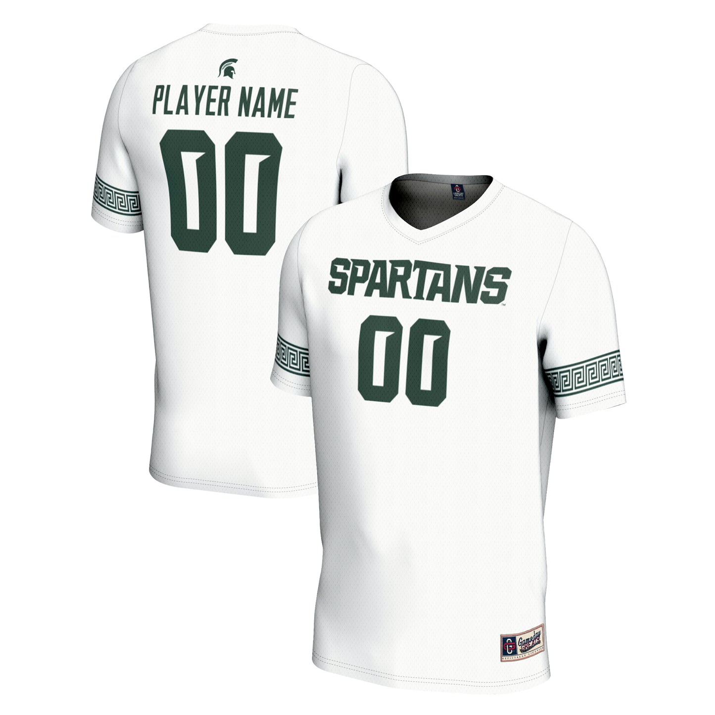 Men's GameDay Greats White Michigan State Spartans NIL Pick-A-Player Lightweight Soccer Jersey