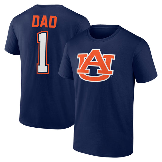 Men's Navy Auburn Tigers Father's Day #1 Dad T-Shirt